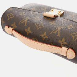 Louis Vuitton Pochette Metis EW Brown Monogram Canvas Handbag