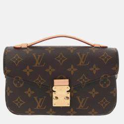 Louis Vuitton Pochette Metis EW Brown Monogram Canvas Handbag