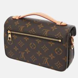 Louis Vuitton Pochette Metis EW Brown Monogram Canvas Handbag