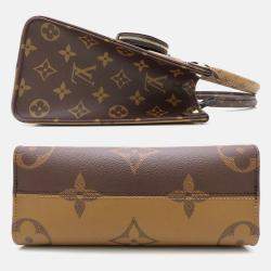 Pre Owned Louis Vuitton Onthego PM Brown Monogram Giant Reverse Canvas Tote Bag
