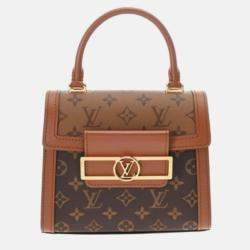 Louis Vuitton Monogram Reverse Dauphine Capital Brown Canvas Bag