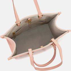 Louis Vuitton Onthego MM Rose Trianon Creme Monogram Empreinte Tote Bag 