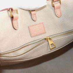 Louis Vuitton Onthego MM Rose Trianon Creme Monogram Empreinte Tote Bag 