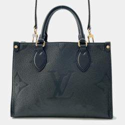 Pre Owned Louis Vuitton OnTheGo PM Black Monogram Empreinte Shoulder Bag