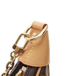 Louis Vuitton Loop Shoulder Bag Coated Canvas Leather Monogram Brown