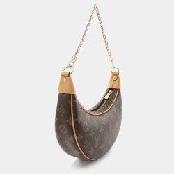 Louis Vuitton Loop Shoulder Bag Coated Canvas Leather Monogram Brown