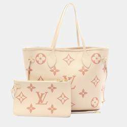 Louis Vuitton Neverfull Leather Monogram Empreinte MM Tote Bag 