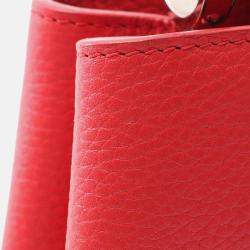 Louis Vuitton Red Taurillon Capucines BB