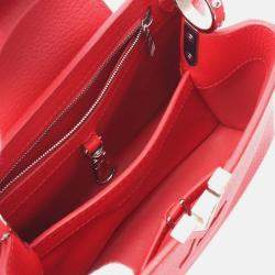 Louis Vuitton Red Taurillon Capucines BB