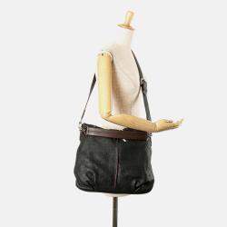 Pre Owned Louis Vuitton Black Monogram Mahina Selene PM