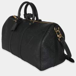 Louis Vuitton Black Monogram Empreinte Giant Keepall Bandouliere 45 bag