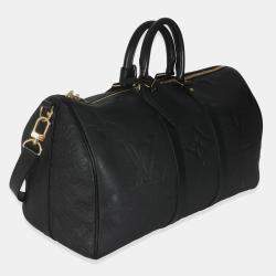 Louis Vuitton Black Monogram Empreinte Giant Keepall Bandouliere 45 bag