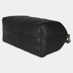 Louis Vuitton Black Monogram Empreinte Giant Keepall Bandouliere 45 bag
