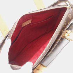 Pre Owned Louis Vuitton Multipli Cite Brown Monogram Canvas Top Handle Bag