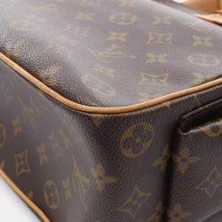 Pre Owned Louis Vuitton Multipli Cite Brown Monogram Canvas Top Handle Bag