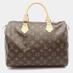 Louis Vuitton Speedy 30 Brown Monogram Canvas Top Handle Bag