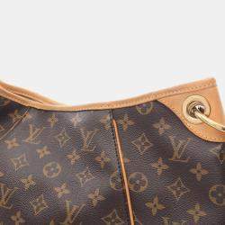 Pre Owned Louis Vuitton Galleria PM Brown Monogram Canvas Shoulder Bag