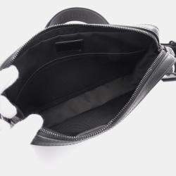 Louis Vuitton Duo Messenger Black Monogram Shadow Leather Crossbody Bag