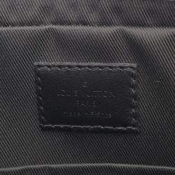 Louis Vuitton Duo Messenger Black Monogram Shadow Leather Crossbody Bag