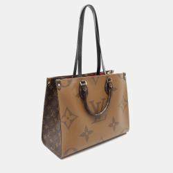 Pre Owned Louis Vuitton OnTheGo MM Brown/Beige Monogram Giant Canvas Tote Bag