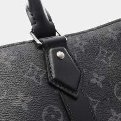 Pre Owned Louis Vuitton Sac Plat 24H Black Monogram Eclipse Canvas Tote Bag