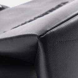 Louis Vuitton Shopper Tote MM Black Leather Tote Bag