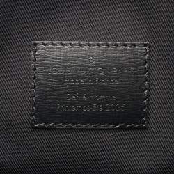 Louis Vuitton Shopper Tote MM Black Leather Tote Bag