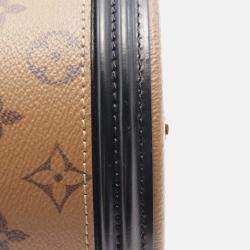 Pre Owned Louis Vuitton Cannes Brown Black Coated Canvas Leather Handbag