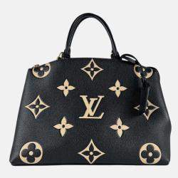 Louis Vuitton Grand Palais MM Black Beige Monogram Empreinte Handbag 
