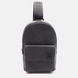 Louis Vuitton Pilot Black  Leather Waist Bag 