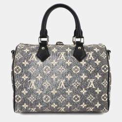 Louis Vuitton Monogram Jacquard Denim Speedy Bandouliere 25 2Way Hand Shoulder Bag Gray