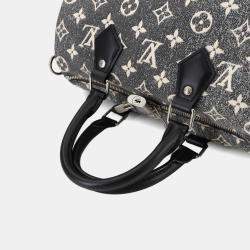 Louis Vuitton Monogram Jacquard Denim Speedy Bandouliere 25 2Way Hand Shoulder Bag Gray