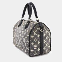 Louis Vuitton Monogram Jacquard Denim Speedy Bandouliere 25 2Way Hand Shoulder Bag Gray