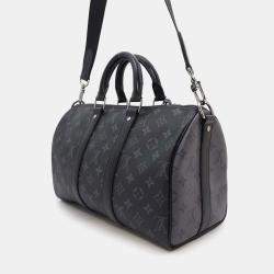Louis Vuitton Handbag Monogram Eclipse Reverse Keepall Bandouliere 35 Black