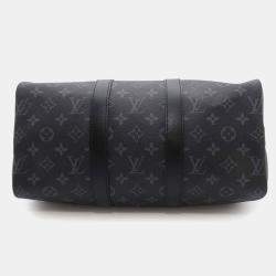 Louis Vuitton Handbag Monogram Eclipse Reverse Keepall Bandouliere 35 Black