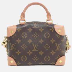 Pre Owned Louis Vuitton Petite Malle Souple Monogram Canvas Handbag