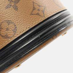 Pre Owned Louis Vuitton Cannes Brown Black Coated Canvas Leather Shoulder Bag