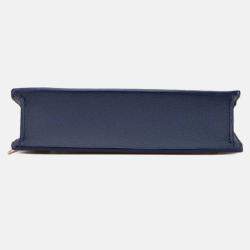 Pre Owned Louis Vuitton Sac Plat Navy Monogram Watercolor Grained Leather Shoulder Bag