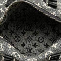 Louis Vuitton Speedy Bandouliere 25 Gray Black Monogram Jacquard Shoulder Bag