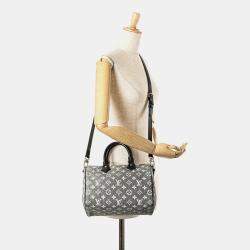 Louis Vuitton Speedy Bandouliere 25 Gray Black Monogram Jacquard Shoulder Bag