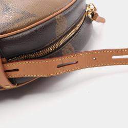 Pre Owned Louis Vuitton Boite Chapeau Souple Brown Coated Canvas Leather Shoulder Bag