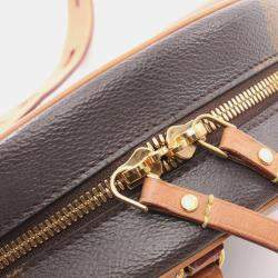 Pre Owned Louis Vuitton Boite Chapeau Souple Brown Coated Canvas Leather Shoulder Bag