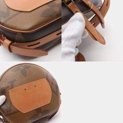 Pre Owned Louis Vuitton Boite Chapeau Souple Brown Coated Canvas Leather Shoulder Bag