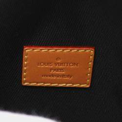 Pre Owned Louis Vuitton Nigo Amazon Brown Black Coated Canvas Leather Shoulder Bag