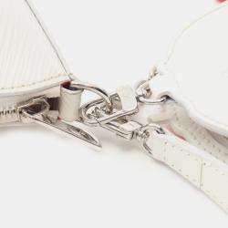 Pre Owned Louis Vuitton Yayoi Kusama Marellini White Red Epi Leather Shoulder Bag