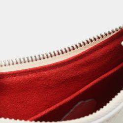 Pre Owned Louis Vuitton Yayoi Kusama Marellini White Red Epi Leather Shoulder Bag