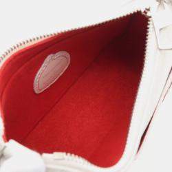 Pre Owned Louis Vuitton Yayoi Kusama Marellini White Red Epi Leather Shoulder Bag