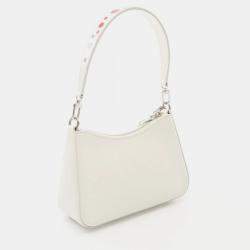 Pre Owned Louis Vuitton Yayoi Kusama Marellini White Red Epi Leather Shoulder Bag