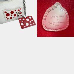 Pre Owned Louis Vuitton Marellini White Red Epi Leather Shoulder Bag