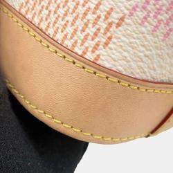 Louis Vuitton Alma BB Peach Damier Ebene Shoulder Bag